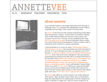 Tablet Screenshot of annettevee.com